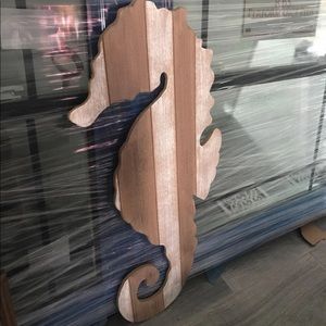 Seahorse Nautical & Beach themed wooden wall art